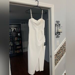 COPY - Lulus Always Turning Heads White Bustier Tulip Midi Dress